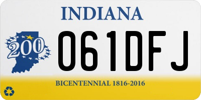 IN license plate 061DFJ