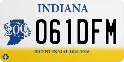 IN license plate 061DFM