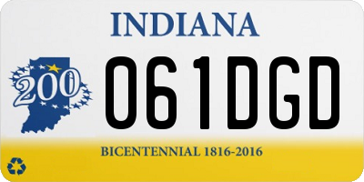 IN license plate 061DGD