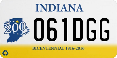 IN license plate 061DGG