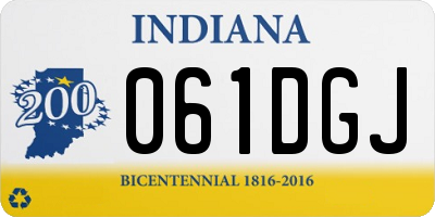 IN license plate 061DGJ