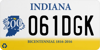 IN license plate 061DGK