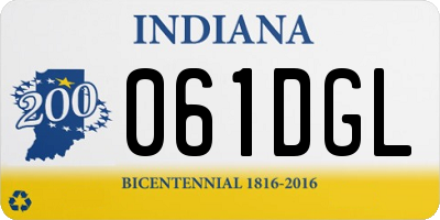 IN license plate 061DGL