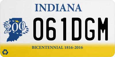 IN license plate 061DGM