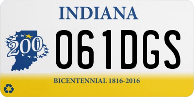 IN license plate 061DGS