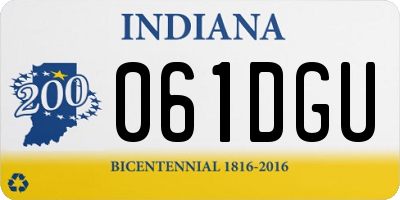 IN license plate 061DGU