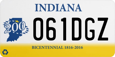 IN license plate 061DGZ