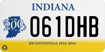 IN license plate 061DHB