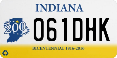 IN license plate 061DHK