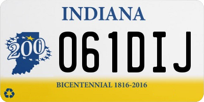 IN license plate 061DIJ