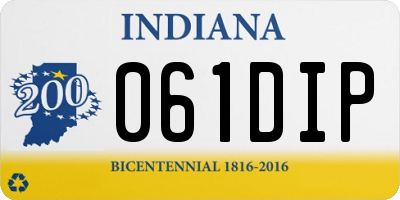 IN license plate 061DIP