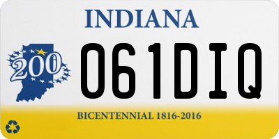 IN license plate 061DIQ