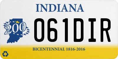IN license plate 061DIR