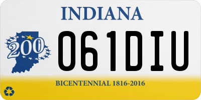 IN license plate 061DIU