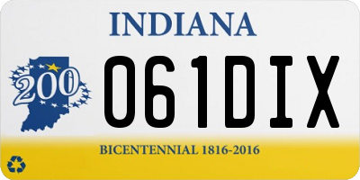 IN license plate 061DIX