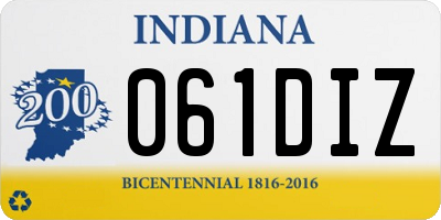 IN license plate 061DIZ