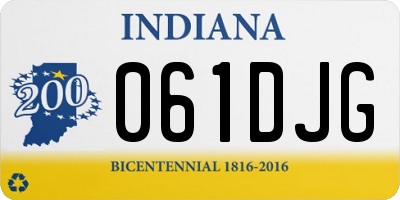 IN license plate 061DJG