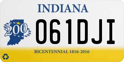 IN license plate 061DJI