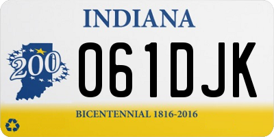 IN license plate 061DJK