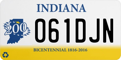 IN license plate 061DJN