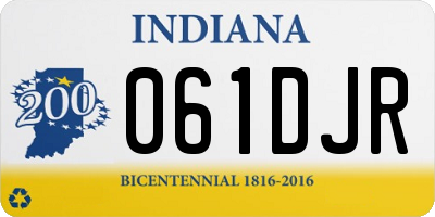 IN license plate 061DJR