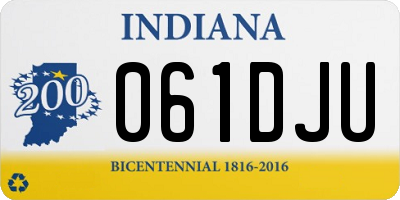 IN license plate 061DJU