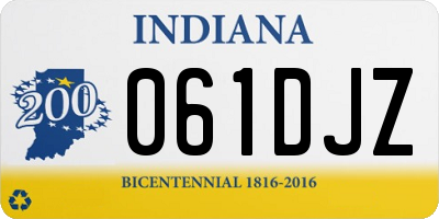 IN license plate 061DJZ
