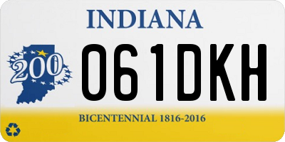IN license plate 061DKH