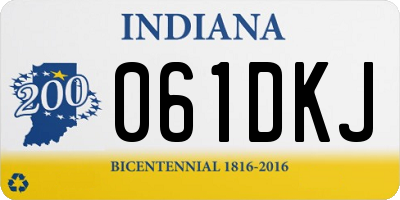 IN license plate 061DKJ