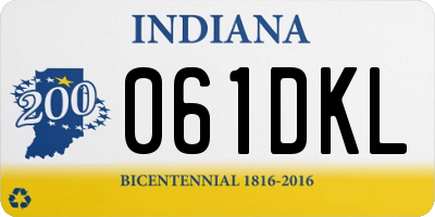 IN license plate 061DKL