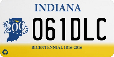 IN license plate 061DLC
