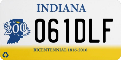 IN license plate 061DLF