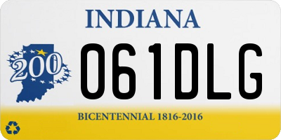 IN license plate 061DLG