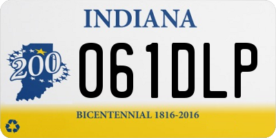 IN license plate 061DLP