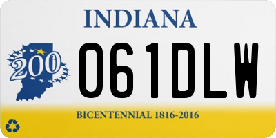 IN license plate 061DLW