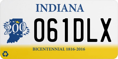 IN license plate 061DLX