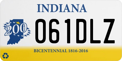 IN license plate 061DLZ