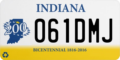 IN license plate 061DMJ