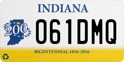 IN license plate 061DMQ