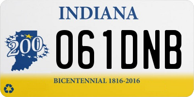 IN license plate 061DNB
