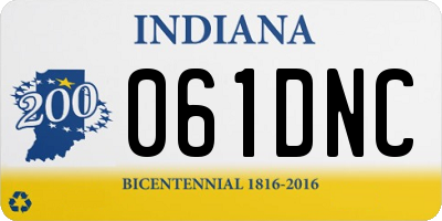 IN license plate 061DNC