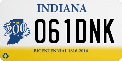 IN license plate 061DNK