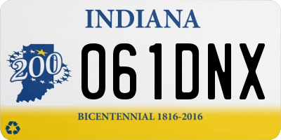 IN license plate 061DNX