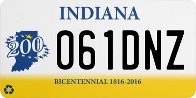 IN license plate 061DNZ