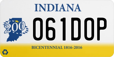 IN license plate 061DOP