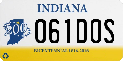 IN license plate 061DOS