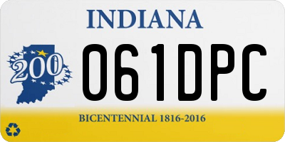 IN license plate 061DPC