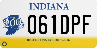 IN license plate 061DPF
