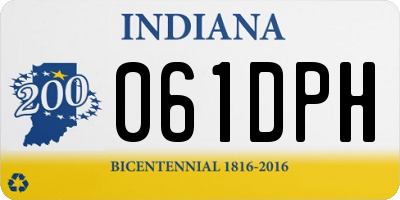 IN license plate 061DPH