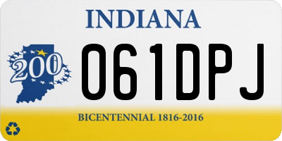 IN license plate 061DPJ